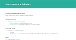 Desktop Screenshot of contemporarycalculus.com